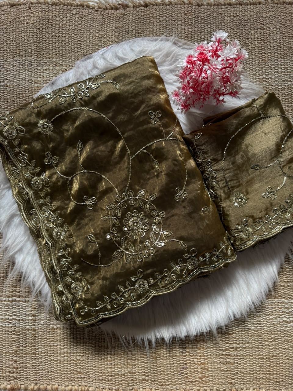 Royal Sequence Embellished Space Silk Saree